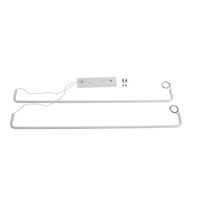 LINARIA KLV-101-0259 Κρεμαστό Φωτιστικό Οροφής LED 72W 7200lm 180° AC 220-240V IP20 Ρυθμιζόμενο Λευκό CCT με Χειριστήριο από 2700K έως 6000K Dimmable - Lumileds SMD Chip - Λευκό Ματ - Μ130 x Π4 x Υ25