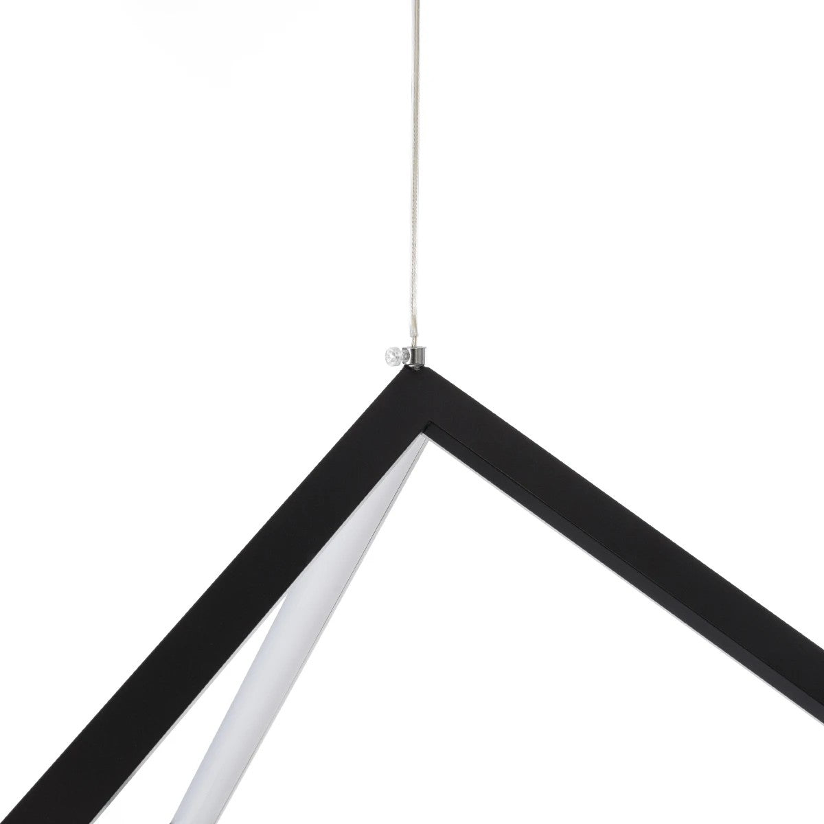 KIBOO KLV-101-0261 Κρεμαστό Φωτιστικό Οροφής LED 36W 3600lm 360° AC 220-240V IP20 Ρυθμιζόμενο Λευκό CCT με Χειριστήριο από 2700K έως 6000K Dimmable - Lumileds SMD Chip - Μαύρο Ματ - Μ40 x Π40 x Υ40