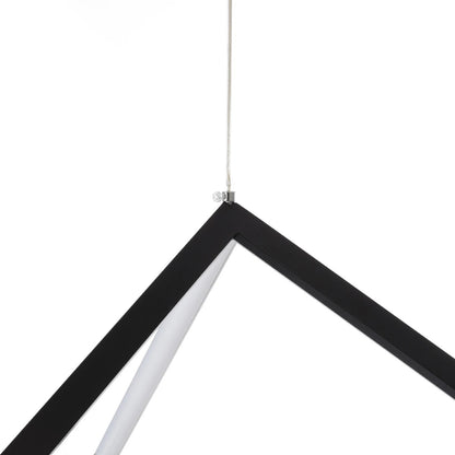 KIBOO KLV-101-0261 Κρεμαστό Φωτιστικό Οροφής LED 36W 3600lm 360° AC 220-240V IP20 Ρυθμιζόμενο Λευκό CCT με Χειριστήριο από 2700K έως 6000K Dimmable - Lumileds SMD Chip - Μαύρο Ματ - Μ40 x Π40 x Υ40