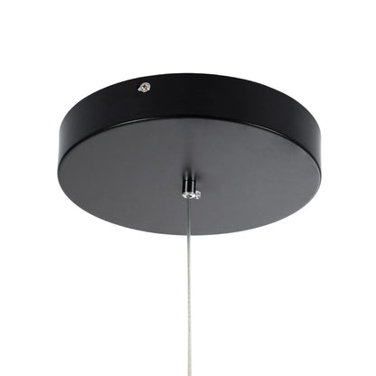 KIBOO KLV-101-0261 Κρεμαστό Φωτιστικό Οροφής LED 36W 3600lm 360° AC 220-240V IP20 Ρυθμιζόμενο Λευκό CCT με Χειριστήριο από 2700K έως 6000K Dimmable - Lumileds SMD Chip - Μαύρο Ματ - Μ40 x Π40 x Υ40