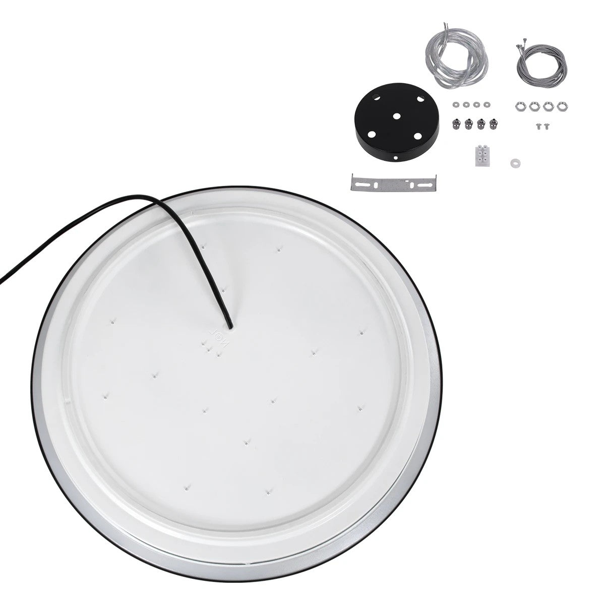 BARCHETTA KLV-101-0265 Κρεμαστό Φωτιστικό Οροφής LED 72W 7200lm 120° AC 220-240V IP20 Ρυθμιζόμενο Λευκό CCT με Χειριστήριο από 2700K έως 6000K Dimmable - Lumileds SMD Chip - Μαύρο Ματ - Μ48 x Π48 x Υ8.2