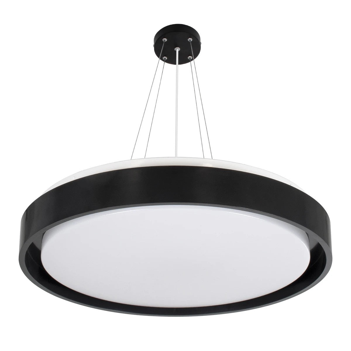 BARCHETTA KLV-101-0265 Κρεμαστό Φωτιστικό Οροφής LED 72W 7200lm 120° AC 220-240V IP20 Ρυθμιζόμενο Λευκό CCT με Χειριστήριο από 2700K έως 6000K Dimmable - Lumileds SMD Chip - Μαύρο Ματ - Μ48 x Π48 x Υ8.2