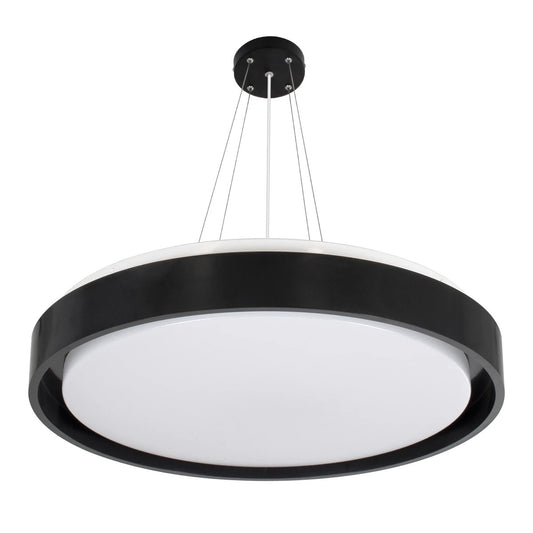 BARCHETTA KLV-101-0265 Κρεμαστό Φωτιστικό Οροφής LED 72W 7200lm 120° AC 220-240V IP20 Ρυθμιζόμενο Λευκό CCT με Χειριστήριο από 2700K έως 6000K Dimmable - Lumileds SMD Chip - Μαύρο Ματ - Μ48 x Π48 x Υ8.2