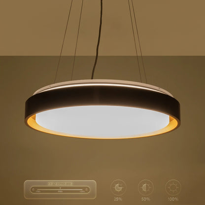 BARCHETTA KLV-101-0266 Κρεμαστό Φωτιστικό Οροφής LED 72W 7200lm 120° AC 220-240V IP20 Ρυθμιζόμενο Λευκό CCT με Χειριστήριο από 2700K έως 6000K Dimmable - Lumileds SMD Chip - Μαύρο & Σαμπανιζέ Χρυσό Ματ - Μ48 x Π48 x Υ8.2