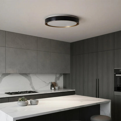 BARCHETTA KLV-101-0266-V2 Φωτιστικό Οροφής LED 72W 7200lm 120° AC 220-240V IP20 Ρυθμιζόμενο Λευκό CCT με Χειριστήριο από 2700K έως 6000K Dimmable - Lumileds SMD Chip - Μαύρο & Σαμπανιζέ Χρυσό Ματ - Μ48 x Π48 x Υ8.2