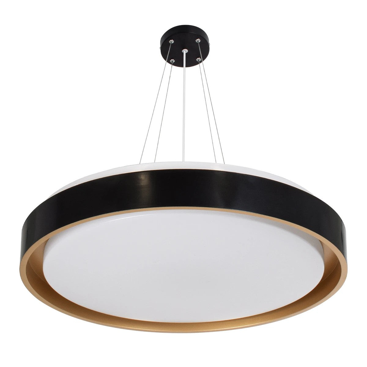 BARCHETTA KLV-101-0266-V2 Φωτιστικό Οροφής LED 72W 7200lm 120° AC 220-240V IP20 Ρυθμιζόμενο Λευκό CCT με Χειριστήριο από 2700K έως 6000K Dimmable - Lumileds SMD Chip - Μαύρο & Σαμπανιζέ Χρυσό Ματ - Μ48 x Π48 x Υ8.2