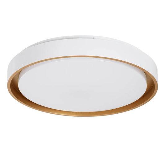 BARCHETTA KLV-101-0267-V2 Φωτιστικό Οροφής LED 72W 7200lm 120° AC 220-240V IP20 Ρυθμιζόμενο Λευκό CCT με Χειριστήριο από 2700K έως 6000K Dimmable - Lumileds SMD Chip - Λευκό & Σαμπανιζέ Χρυσό Ματ - Μ48 x Π48 x Υ8.2