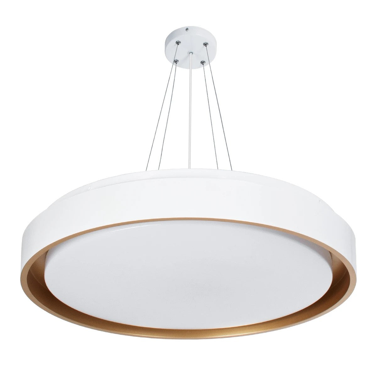 BARCHETTA KLV-101-0267-V2 Φωτιστικό Οροφής LED 72W 7200lm 120° AC 220-240V IP20 Ρυθμιζόμενο Λευκό CCT με Χειριστήριο από 2700K έως 6000K Dimmable - Lumileds SMD Chip - Λευκό & Σαμπανιζέ Χρυσό Ματ - Μ48 x Π48 x Υ8.2