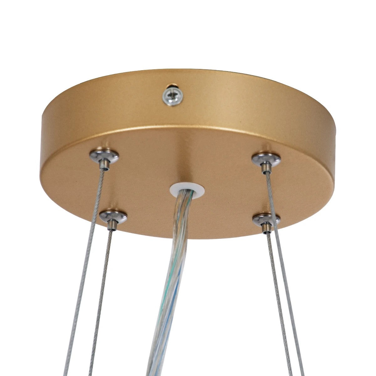 BARCHETTA KLV-101-0268 Κρεμαστό Φωτιστικό Οροφής LED 72W 7200lm 120° AC 220-240V IP20 Ρυθμιζόμενο Λευκό CCT με Χειριστήριο από 2700K έως 6000K Dimmable - Lumileds SMD Chip - Σαμπανιζέ Χρυσό Ματ - Μ48 x Π48 x Υ8.2