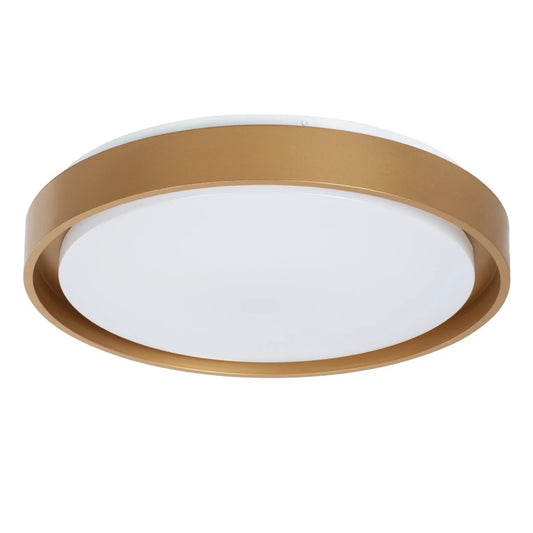 BARCHETTA KLV-101-0268-V2 Φωτιστικό Οροφής LED 72W 7200lm 120° AC 220-240V IP20 Ρυθμιζόμενο Λευκό CCT με Χειριστήριο από 2700K έως 6000K Dimmable - Lumileds SMD Chip - Σαμπανιζέ Χρυσό Ματ - Μ48 x Π48 x Υ8.2