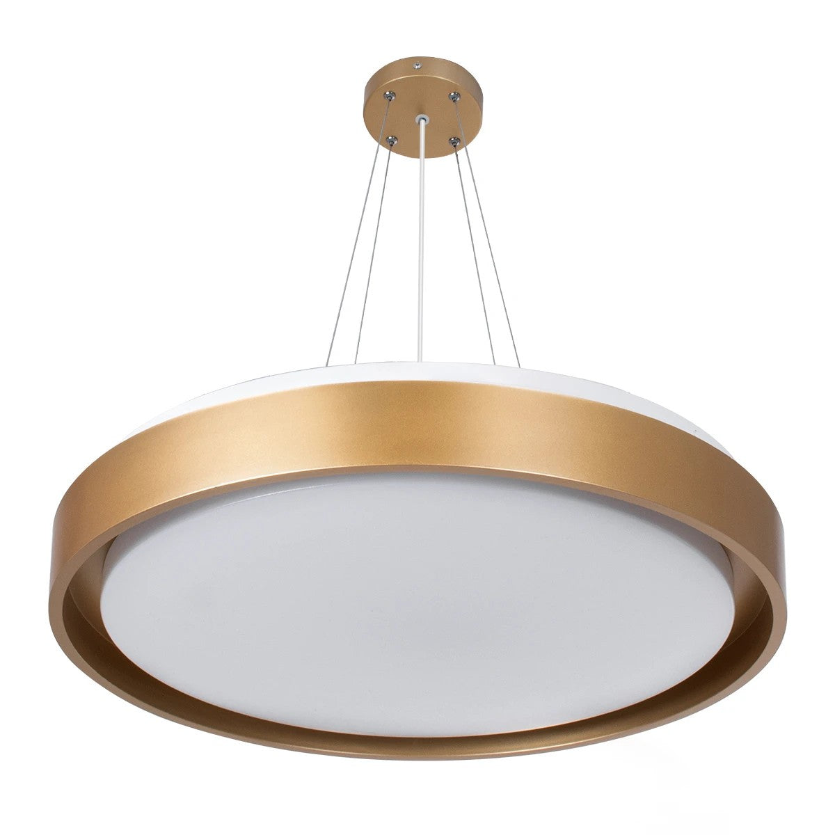 BARCHETTA KLV-101-0268-V2 Φωτιστικό Οροφής LED 72W 7200lm 120° AC 220-240V IP20 Ρυθμιζόμενο Λευκό CCT με Χειριστήριο από 2700K έως 6000K Dimmable - Lumileds SMD Chip - Σαμπανιζέ Χρυσό Ματ - Μ48 x Π48 x Υ8.2