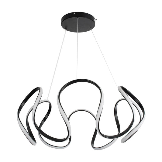 TARANTULA KLV-101-0269 Κρεμαστό Φωτιστικό Οροφής LED 120W 12000lm 360° AC 220-240V IP20 Ρυθμιζόμενο Λευκό CCT με Χειριστήριο από 2700K έως 6000K Dimmable - Lumileds SMD Chip - Μαύρο Ματ - Μ78 x Π78 x Υ31.5