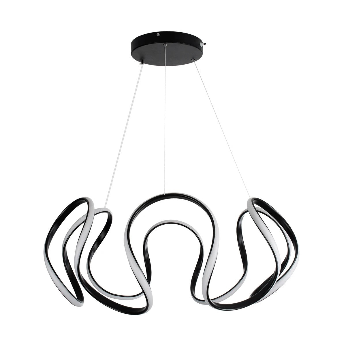 TARANTULA KLV-101-0269 Κρεμαστό Φωτιστικό Οροφής LED 120W 12000lm 360° AC 220-240V IP20 Ρυθμιζόμενο Λευκό CCT με Χειριστήριο από 2700K έως 6000K Dimmable - Lumileds SMD Chip - Μαύρο Ματ - Μ78 x Π78 x Υ31.5