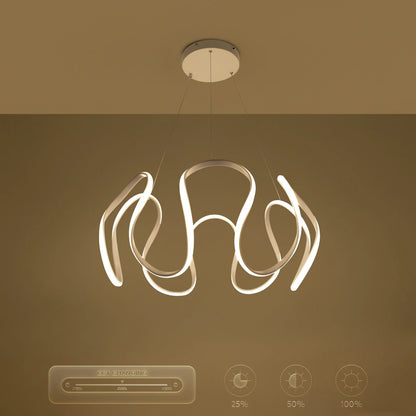 TARANTULA KLV-101-0270 LED Ceiling Pendant Lamp 120W 12000lm 360° AC 220-240V IP20 Adjustable White CCT with Remote Control from 2700K to 6000K Dimmable - Lumileds SMD Chip - Matte White - L78 x W78 x H31.5