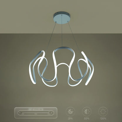TARANTULA KLV-101-0270 LED Ceiling Pendant Lamp 120W 12000lm 360° AC 220-240V IP20 Adjustable White CCT with Remote Control from 2700K to 6000K Dimmable - Lumileds SMD Chip - Matte White - L78 x W78 x H31.5