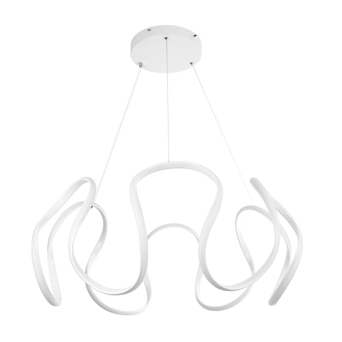 TARANTULA KLV-101-0270 LED Ceiling Pendant Lamp 120W 12000lm 360° AC 220-240V IP20 Adjustable White CCT with Remote Control from 2700K to 6000K Dimmable - Lumileds SMD Chip - Matte White - L78 x W78 x H31.5