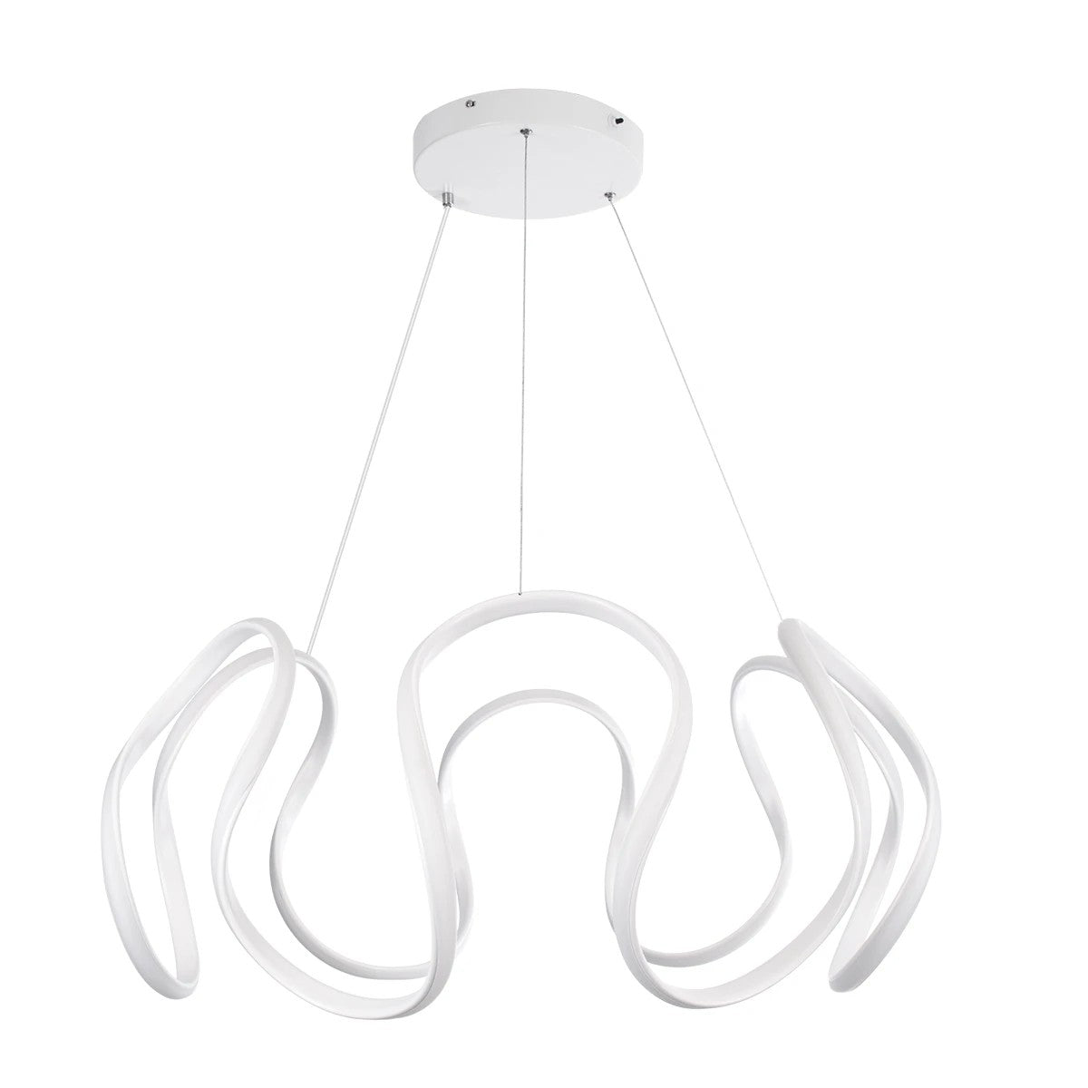 TARANTULA KLV-101-0270 LED Ceiling Pendant Lamp 120W 12000lm 360° AC 220-240V IP20 Adjustable White CCT with Remote Control from 2700K to 6000K Dimmable - Lumileds SMD Chip - Matte White - L78 x W78 x H31.5