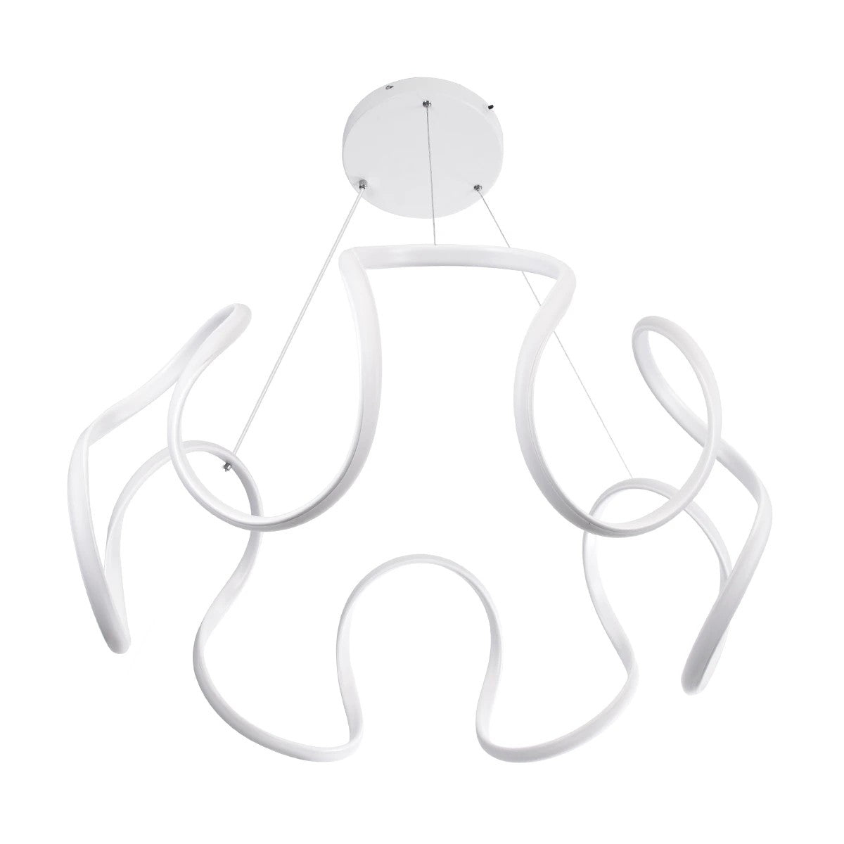 TARANTULA KLV-101-0270 LED Ceiling Pendant Lamp 120W 12000lm 360° AC 220-240V IP20 Adjustable White CCT with Remote Control from 2700K to 6000K Dimmable - Lumileds SMD Chip - Matte White - L78 x W78 x H31.5