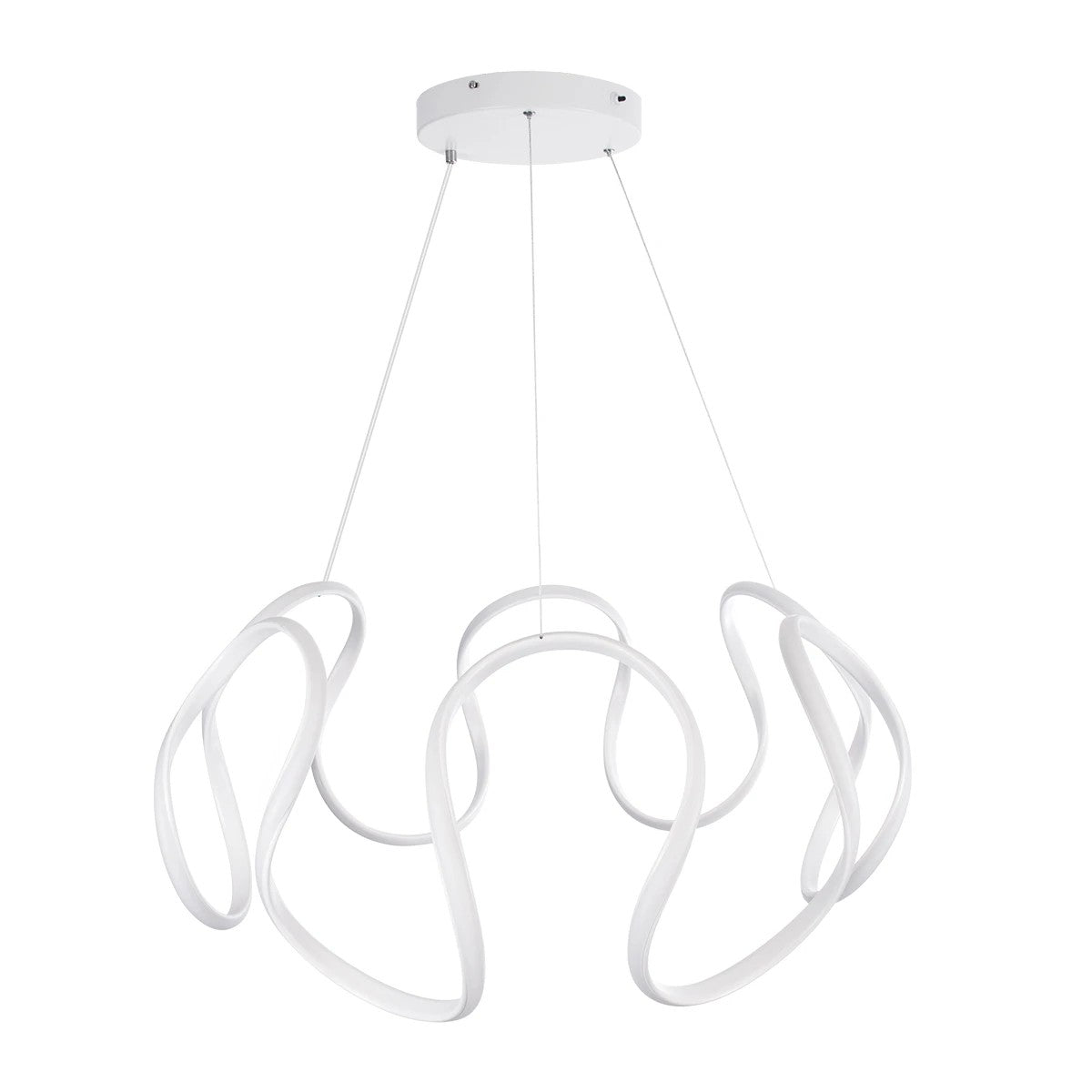 TARANTULA KLV-101-0270 LED Ceiling Pendant Lamp 120W 12000lm 360° AC 220-240V IP20 Adjustable White CCT with Remote Control from 2700K to 6000K Dimmable - Lumileds SMD Chip - Matte White - L78 x W78 x H31.5