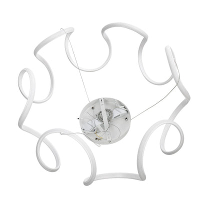 TARANTULA KLV-101-0270 LED Ceiling Pendant Lamp 120W 12000lm 360° AC 220-240V IP20 Adjustable White CCT with Remote Control from 2700K to 6000K Dimmable - Lumileds SMD Chip - Matte White - L78 x W78 x H31.5