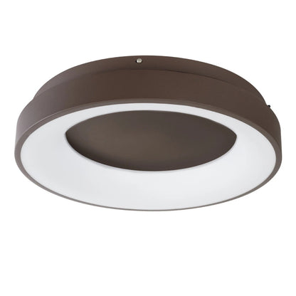 SALEM KLV-101-0280 Φωτιστικό Οροφής LED 75W 7500lm 120° AC 220-240V IP20 Ρυθμιζόμενο Λευκό CCT με Χειριστήριο από 2700K έως 6000K Dimmable - Lumileds SMD Chip - Καφέ Ματ - Μ45 x Π45 x Υ9.5