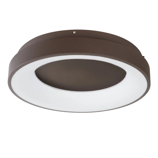 SALEM KLV-101-0280 Φωτιστικό Οροφής LED 75W 7500lm 120° AC 220-240V IP20 Ρυθμιζόμενο Λευκό CCT με Χειριστήριο από 2700K έως 6000K Dimmable - Lumileds SMD Chip - Καφέ Ματ - Μ45 x Π45 x Υ9.5