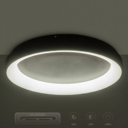 SALEM KLV-101-0284 Φωτιστικό Οροφής LED 105W 10500lm 120° AC 220-240V IP20 Ρυθμιζόμενο Λευκό CCT με Χειριστήριο από 2700K έως 6000K Dimmable - Lumileds SMD Chip - Καφέ Ματ - Μ60 x Π60 x Υ9.5