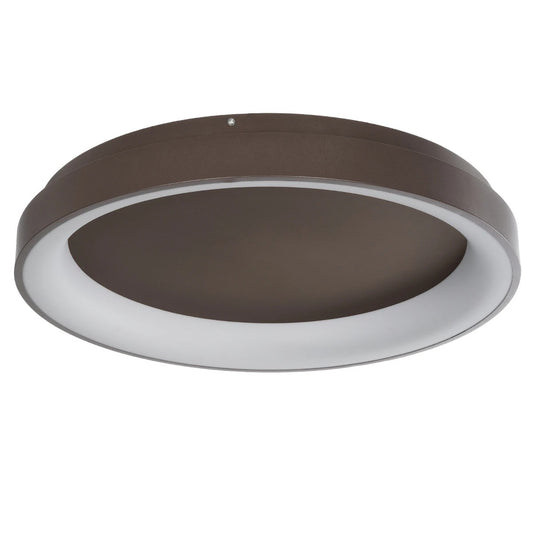 SALEM KLV-101-0284 Φωτιστικό Οροφής LED 105W 10500lm 120° AC 220-240V IP20 Ρυθμιζόμενο Λευκό CCT με Χειριστήριο από 2700K έως 6000K Dimmable - Lumileds SMD Chip - Καφέ Ματ - Μ60 x Π60 x Υ9.5
