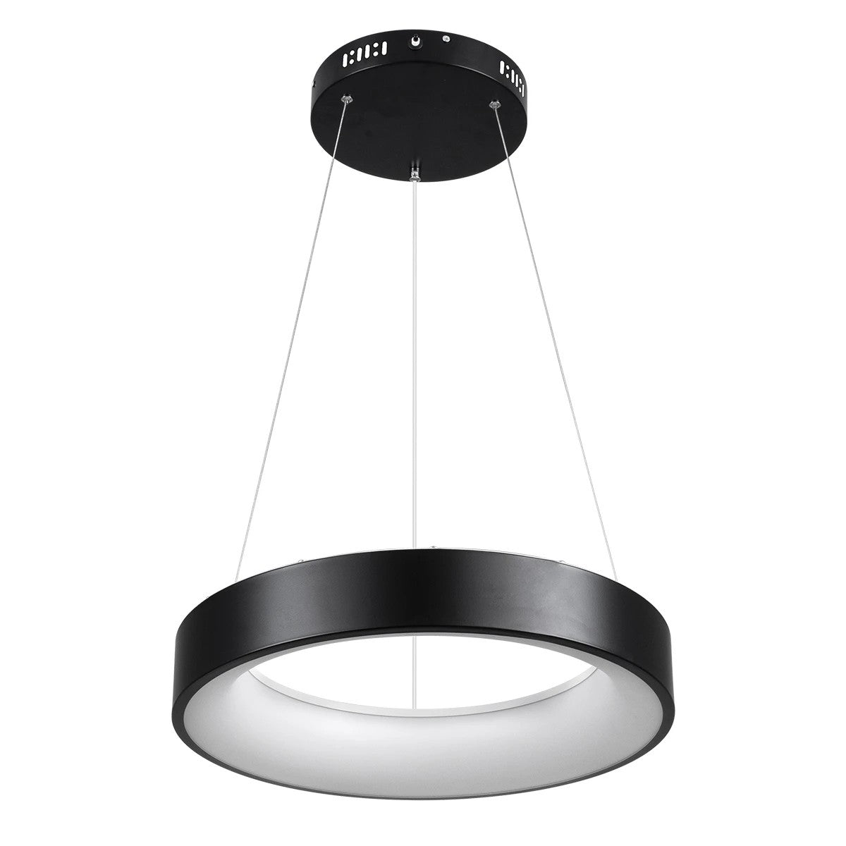 SALEM KLV-101-0285 Κρεμαστό Φωτιστικό Οροφής LED 75W 7500lm 120° AC 220-240V IP20 Ρυθμιζόμενο Λευκό CCT με Χειριστήριο από 2700K έως 6000K Dimmable - Lumileds SMD Chip - Μαύρο Ματ - Μ45 x Π45 x Υ6