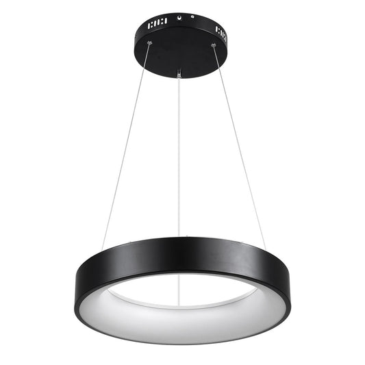 SALEM KLV-101-0285 Κρεμαστό Φωτιστικό Οροφής LED 75W 7500lm 120° AC 220-240V IP20 Ρυθμιζόμενο Λευκό CCT με Χειριστήριο από 2700K έως 6000K Dimmable - Lumileds SMD Chip - Μαύρο Ματ - Μ45 x Π45 x Υ6