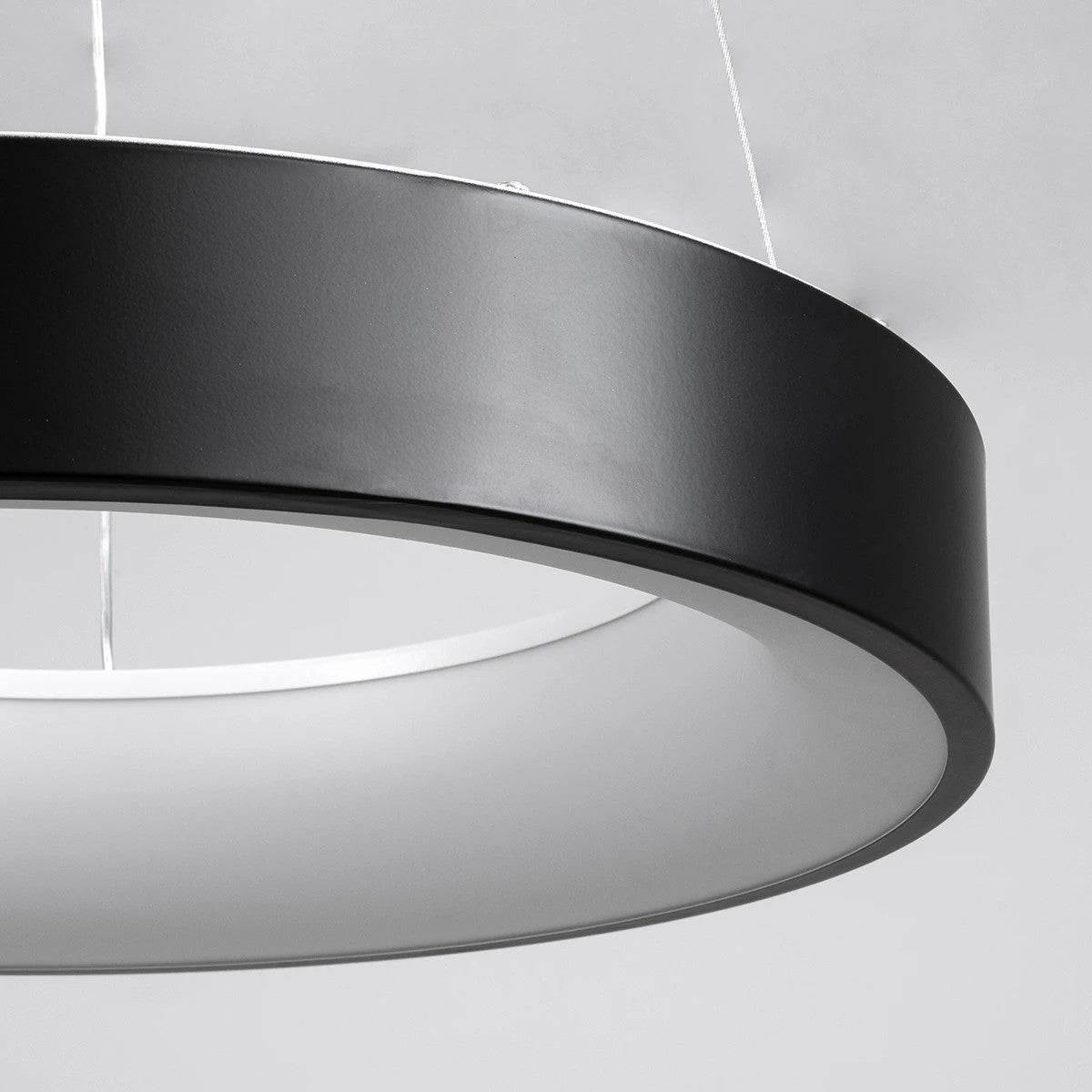 SALEM KLV-101-0285 Κρεμαστό Φωτιστικό Οροφής LED 75W 7500lm 120° AC 220-240V IP20 Ρυθμιζόμενο Λευκό CCT με Χειριστήριο από 2700K έως 6000K Dimmable - Lumileds SMD Chip - Μαύρο Ματ - Μ45 x Π45 x Υ6