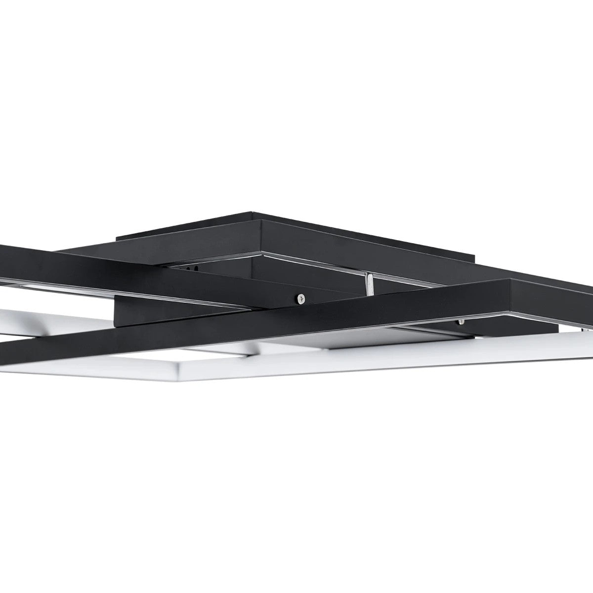 QUADRA KLV-101-0296 Φωτιστικό Οροφής LED 120W 12000lm 120° AC 220-240V IP20 Ρυθμιζόμενο Λευκό CCT με Χειριστήριο από 2700K έως 6000K Dimmable - Lumileds SMD Chip - Μαύρο Ματ - Μ105 x Π60 x Υ9