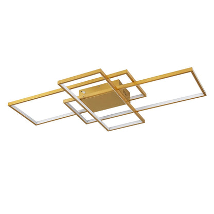 QUADRA KLV-101-0298 LED Ceiling Light 120W 12000lm 120° AC 220-240V IP20 Dimmable White CCT with Remote Control from 2700K to 6000K - Lumileds SMD Chip - Champagne Gold Matte - L105 x W60 x H9