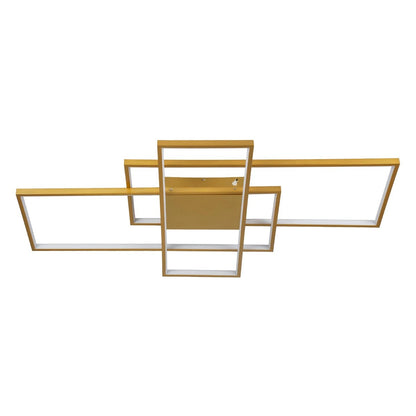 QUADRA KLV-101-0298 LED Ceiling Light 120W 12000lm 120° AC 220-240V IP20 Dimmable White CCT with Remote Control from 2700K to 6000K - Lumileds SMD Chip - Champagne Gold Matte - L105 x W60 x H9