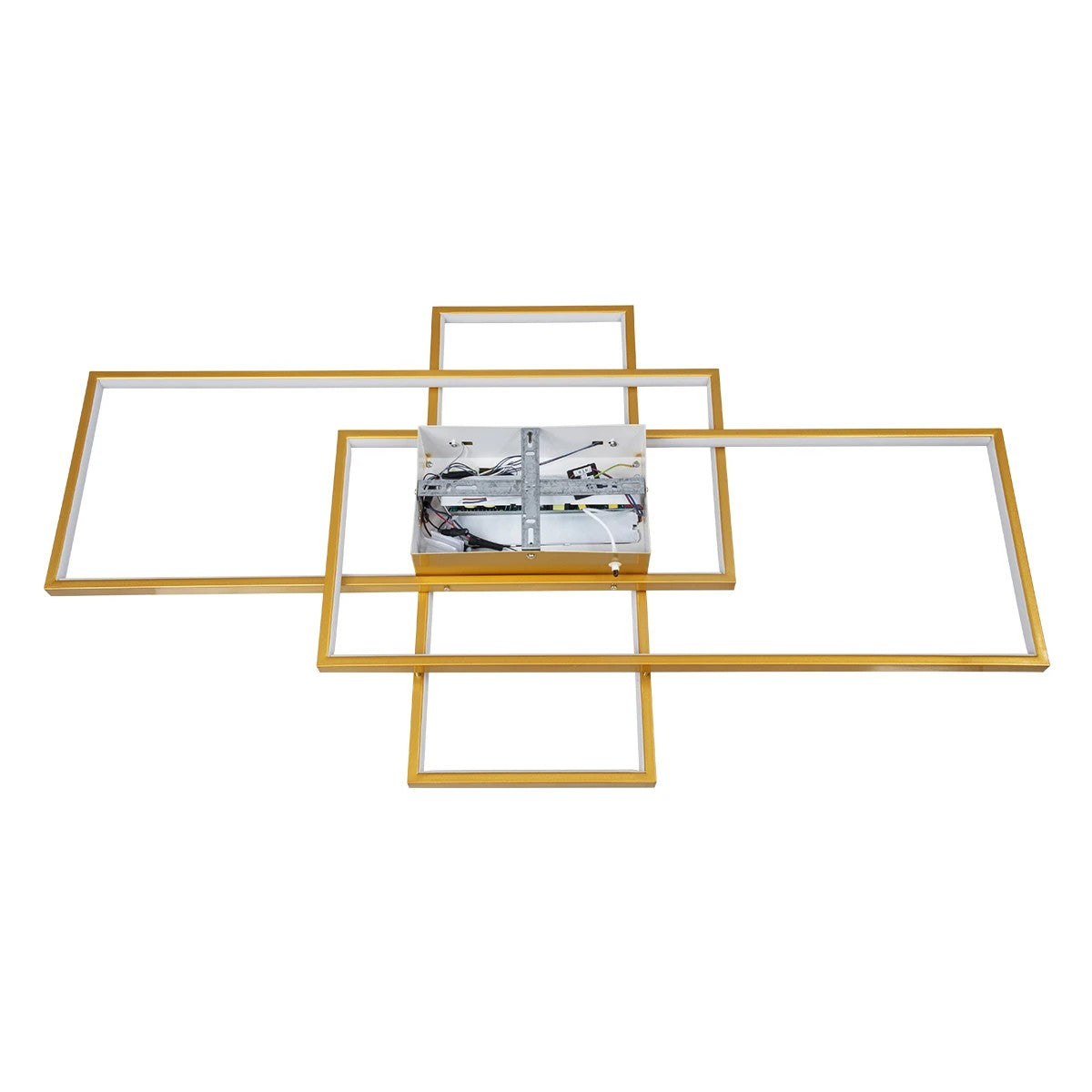 QUADRA KLV-101-0298 LED Ceiling Light 120W 12000lm 120° AC 220-240V IP20 Dimmable White CCT with Remote Control from 2700K to 6000K - Lumileds SMD Chip - Champagne Gold Matte - L105 x W60 x H9