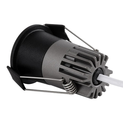 DOT KLV-101-0299 Recessed Downlight LED Spot 5W 625lm 38° AC 220-240V IP20 Warm White 2700K - Bridgelux COB Chip & TÜV SÜD Driver - Matte Black - W4 x L4 x H5.9 / D3.5