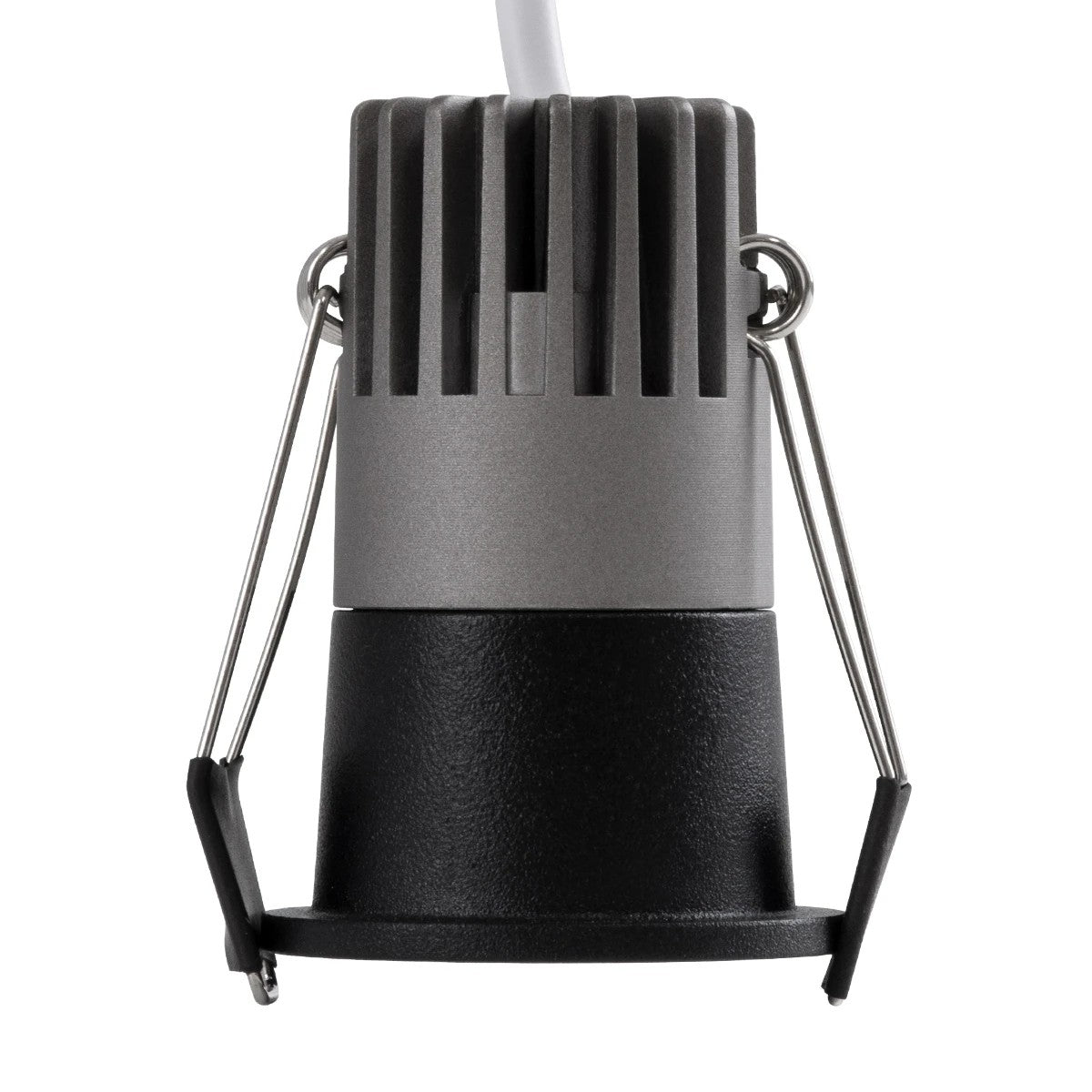 DOT KLV-101-0299 Recessed Downlight LED Spot 5W 625lm 38° AC 220-240V IP20 Warm White 2700K - Bridgelux COB Chip & TÜV SÜD Driver - Matte Black - W4 x L4 x H5.9 / D3.5