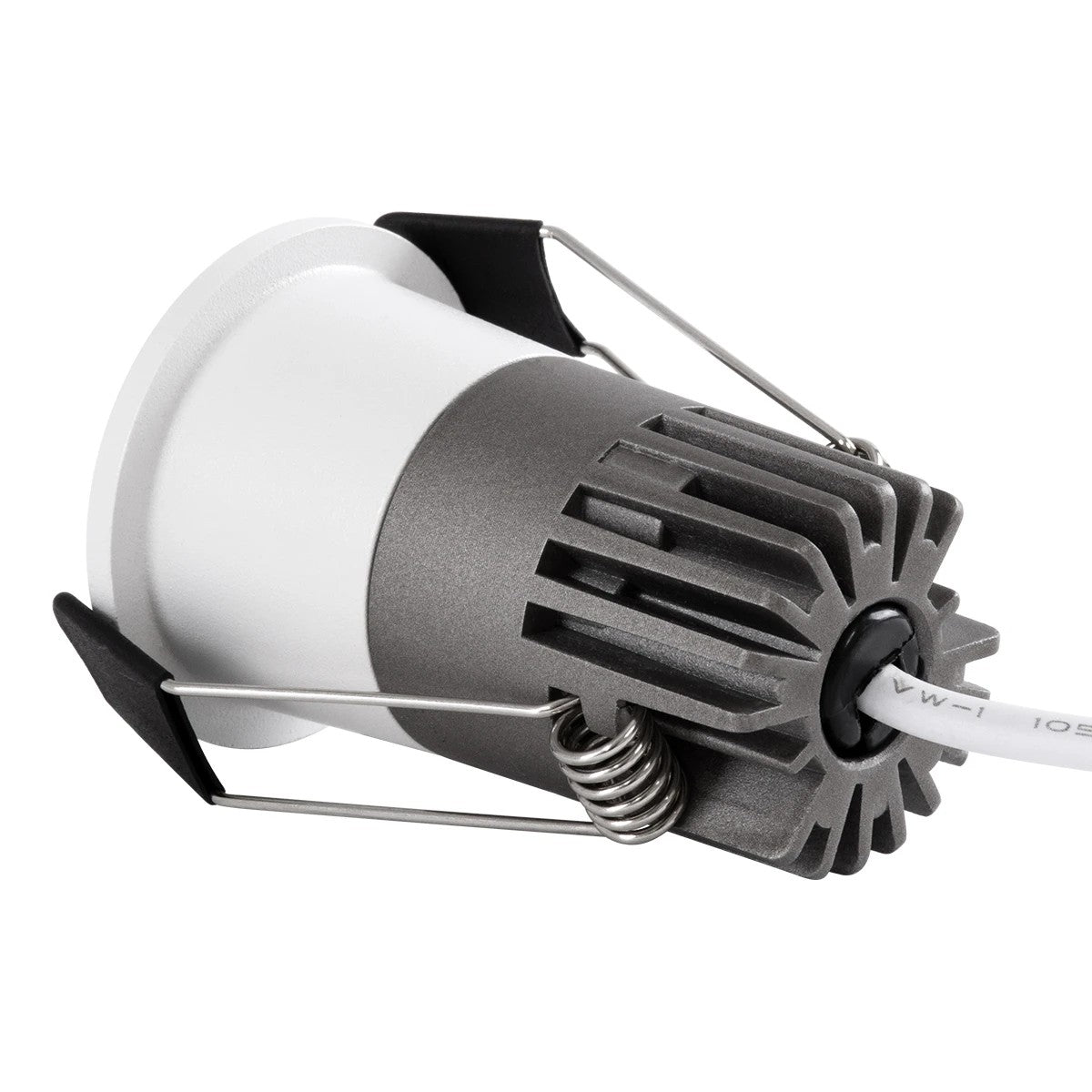 DOT KLV-101-0301 Recessed Downlight LED Spot 5W 625lm 38° AC 220-240V IP20 Warm White 2700K - Bridgelux COB Chip & TÜV SÜD Driver - Matte White - L4 x W4 x H5.9 / Q3.5