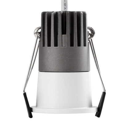DOT KLV-101-0301 Recessed Downlight LED Spot 5W 625lm 38° AC 220-240V IP20 Warm White 2700K - Bridgelux COB Chip & TÜV SÜD Driver - Matte White - L4 x W4 x H5.9 / Q3.5