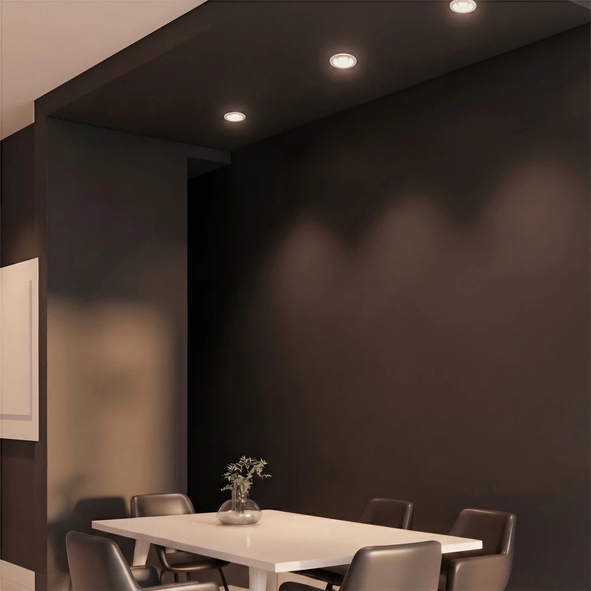 DOT KLV-101-0304 Recessed Downlight LED Spotlight 5W 650lm 38° AC 220-240V IP20 Natural White 4500K - Bridgelux COB Chip & TÜV SÜD Driver - Matte White - L4 x W4 x H5.9 / D3.5