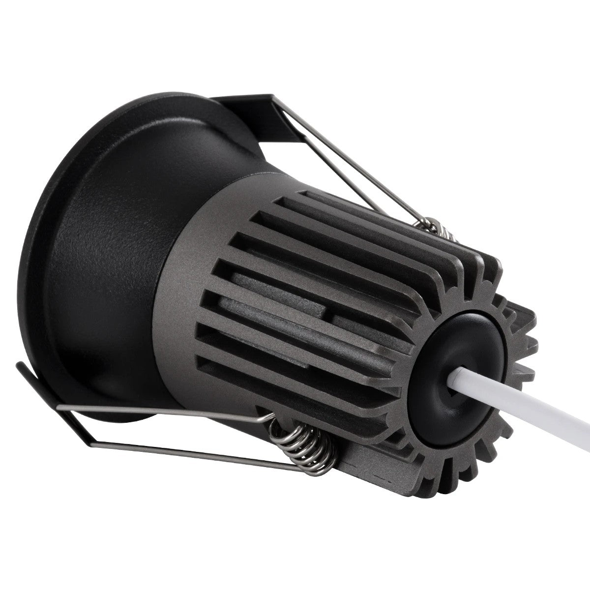 DOT KLV-101-0308 Recessed LED Downlight Spot 7W 910lm 38° AC 220-240V IP20 Natural White 4500K - Bridgelux COB Chip & TÜV SÜD Driver - Matte Black - L6 x W6 x H7.8 / Q5