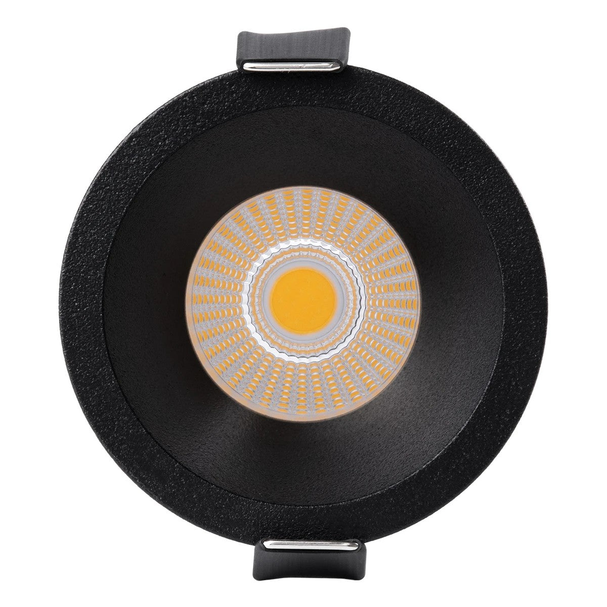 DOT KLV-101-0308 Recessed LED Downlight Spot 7W 910lm 38° AC 220-240V IP20 Natural White 4500K - Bridgelux COB Chip & TÜV SÜD Driver - Matte Black - L6 x W6 x H7.8 / Q5