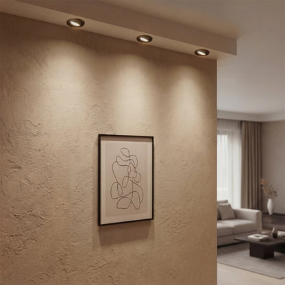 LEO KLV-101-0314 Recessed Movable Downlight Spotlight with Honeycomb Anti-Glare Reflector LED 10W 1300lm 38° AC 220-240V IP20 Natural White 4500K - Bridgelux COB Chip & TÜV SÜD Driver - Matte Black - L8.5 x W8.5 x H6.6 / Q7.5
