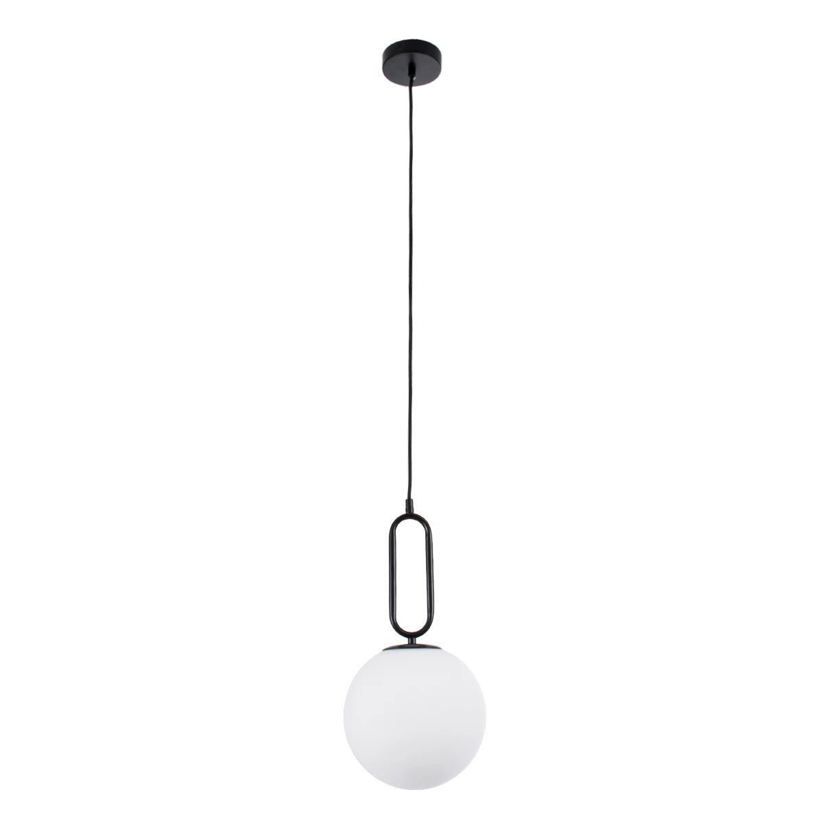 BELLISSIMO KLV-101-0373 Κρεμαστό Φωτιστικό Οροφής για Λάμπα με Ντουί E27 AC 220-240V IP20 - Μαύρο Ματ & Λευκό - Μ20 x Π20 x Υ42