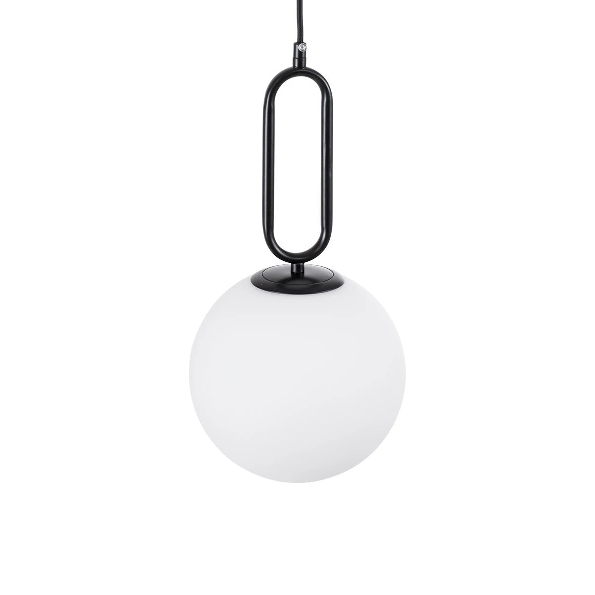 BELLISSIMO KLV-101-0373 Κρεμαστό Φωτιστικό Οροφής για Λάμπα με Ντουί E27 AC 220-240V IP20 - Μαύρο Ματ & Λευκό - Μ20 x Π20 x Υ42