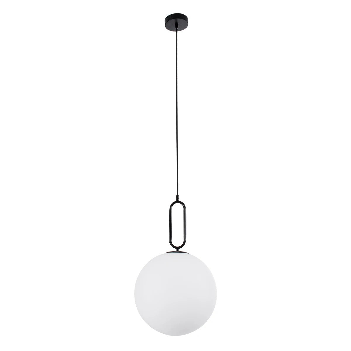 BELLISSIMO KLV-101-0374 Κρεμαστό Φωτιστικό Οροφής για Λάμπα με Ντουί E27 AC 220-240V IP20 - Μαύρο Ματ & Λευκό - Μ30 x Π30 x Υ52