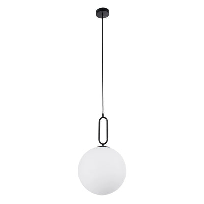BELLISSIMO KLV-101-0374 Κρεμαστό Φωτιστικό Οροφής για Λάμπα με Ντουί E27 AC 220-240V IP20 - Μαύρο Ματ & Λευκό - Μ30 x Π30 x Υ52