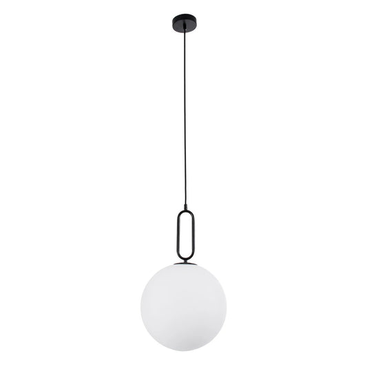 BELLISSIMO KLV-101-0374 Κρεμαστό Φωτιστικό Οροφής για Λάμπα με Ντουί E27 AC 220-240V IP20 - Μαύρο Ματ & Λευκό - Μ30 x Π30 x Υ52
