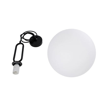 BELLISSIMO KLV-101-0374 Κρεμαστό Φωτιστικό Οροφής για Λάμπα με Ντουί E27 AC 220-240V IP20 - Μαύρο Ματ & Λευκό - Μ30 x Π30 x Υ52