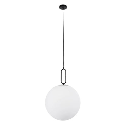 BELLISSIMO KLV-101-0375 Κρεμαστό Φωτιστικό Οροφής για Λάμπα με Ντουί E27 AC 220-240V IP20 - Μαύρο Ματ & Λευκό - Μ40 x Π40 x Υ62